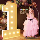 Imprsv 4Ft Marquee Numbers, Light Up Numbers For 1St 21St Birthday Decorations, Marquee Light Up Letters Anniversary Party Decor