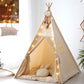TreeBud Teepee Tent for Kids,Foldable Play Tents for Girl and Boy with Carrybag,Canvas Tipi Kid Playhouse for Tent Indoor Outdoo