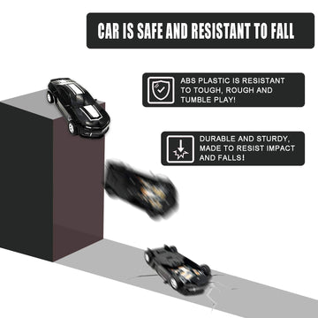 Transforming Toys Car - Robot Car Toy 2 In 1 Deformation Car- Friction Powered Car Truck Toys (Black)