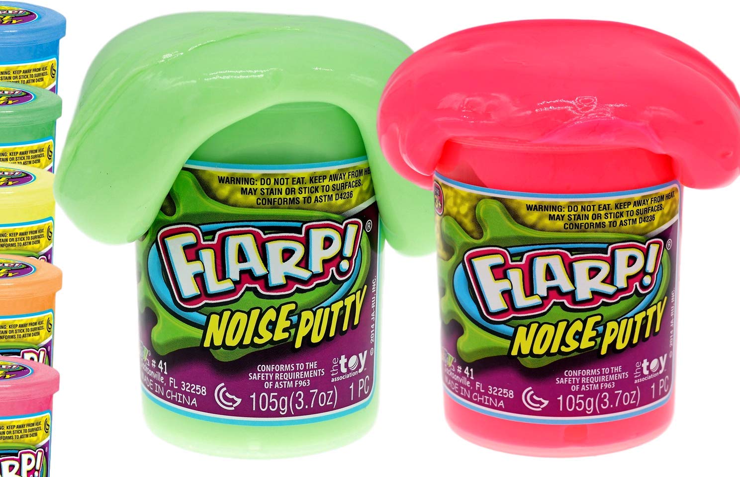Ja-Ru Flarp Noise Putty Scented Squishy Sensory Toys For Easter, Autism Stress Toy, Great Party Favors Fidget For Kids And Adults Boys & Girls. (2 Units Assorted) 41-2P