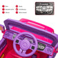 Modern-Depo 12V Kids Ride On Car Unicorn Truck With Diy Stickers, Manual/Remote Control Electric Car With Led Lights, 2 Motors, 2 Speeds, Openable Doors, Spring Suspension, Music Player, Purple / Pink
