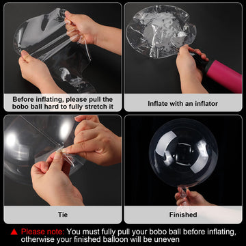 40 Pieces Bobo Balloons Transparent Bubble Bobo Balloon Praty Bobo Balloons Clean Bobo Balloons For Christmas Wedding Birthday Party Decorations (20 Inches)