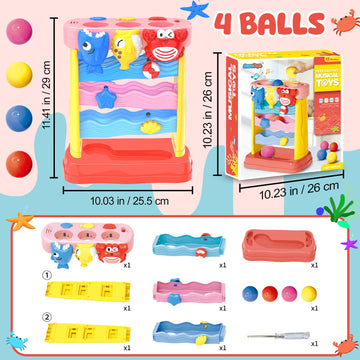 Aurotops Toddler Toys Interactive Musical Baby Toys, Light & Sound Montessori Toys For 1 2 3 Years Old, Learning Toys For Toddlers 1-3, Birthday Gifts For Baby Boys Girls Ages 1 2 3 4 5 Years