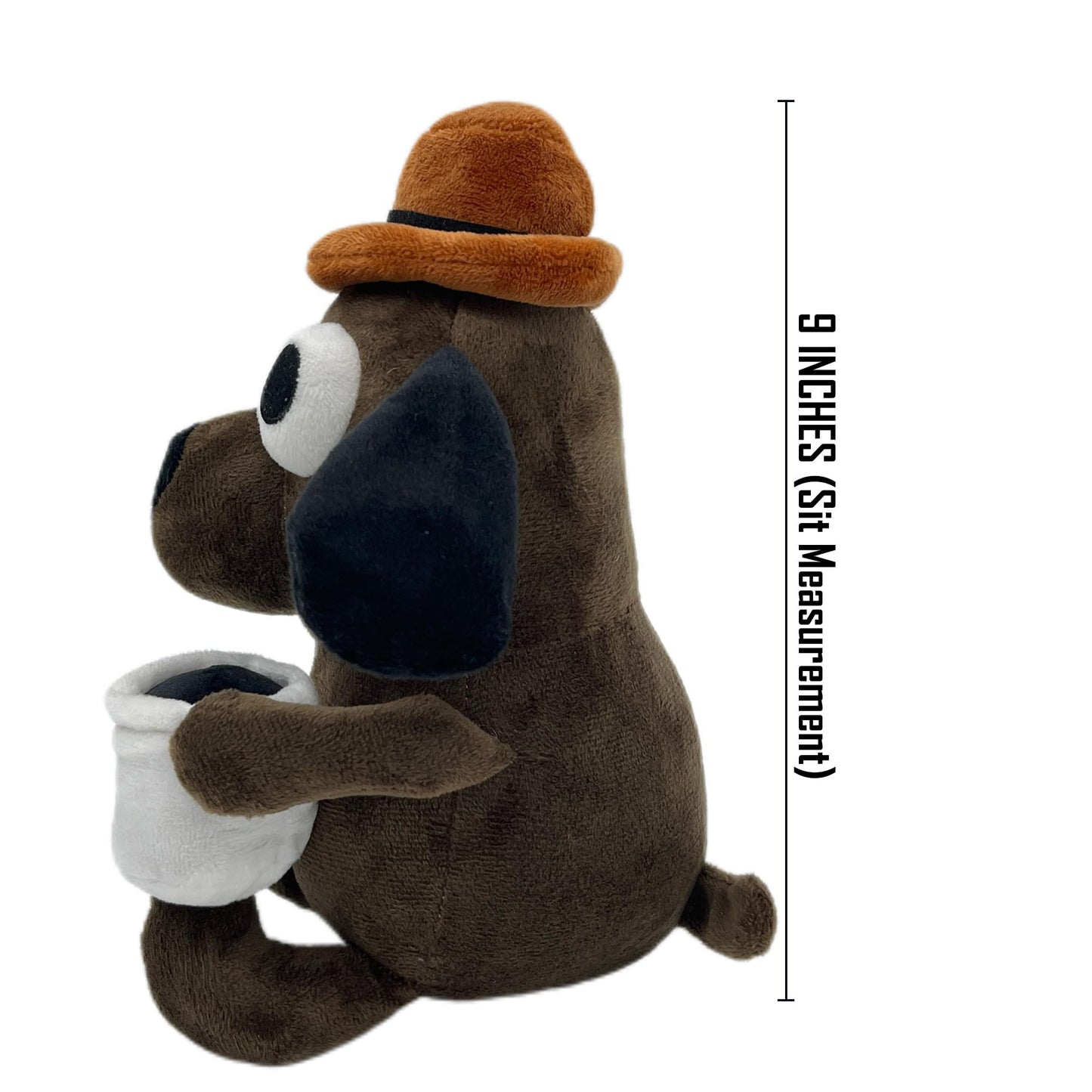 Tavashome 11'' Funny Chocolate This Is Fine Dog Plushie, Humor Coffee Drinking Dog Stuffed Animal Soft Dolls Plushies, Inspirati