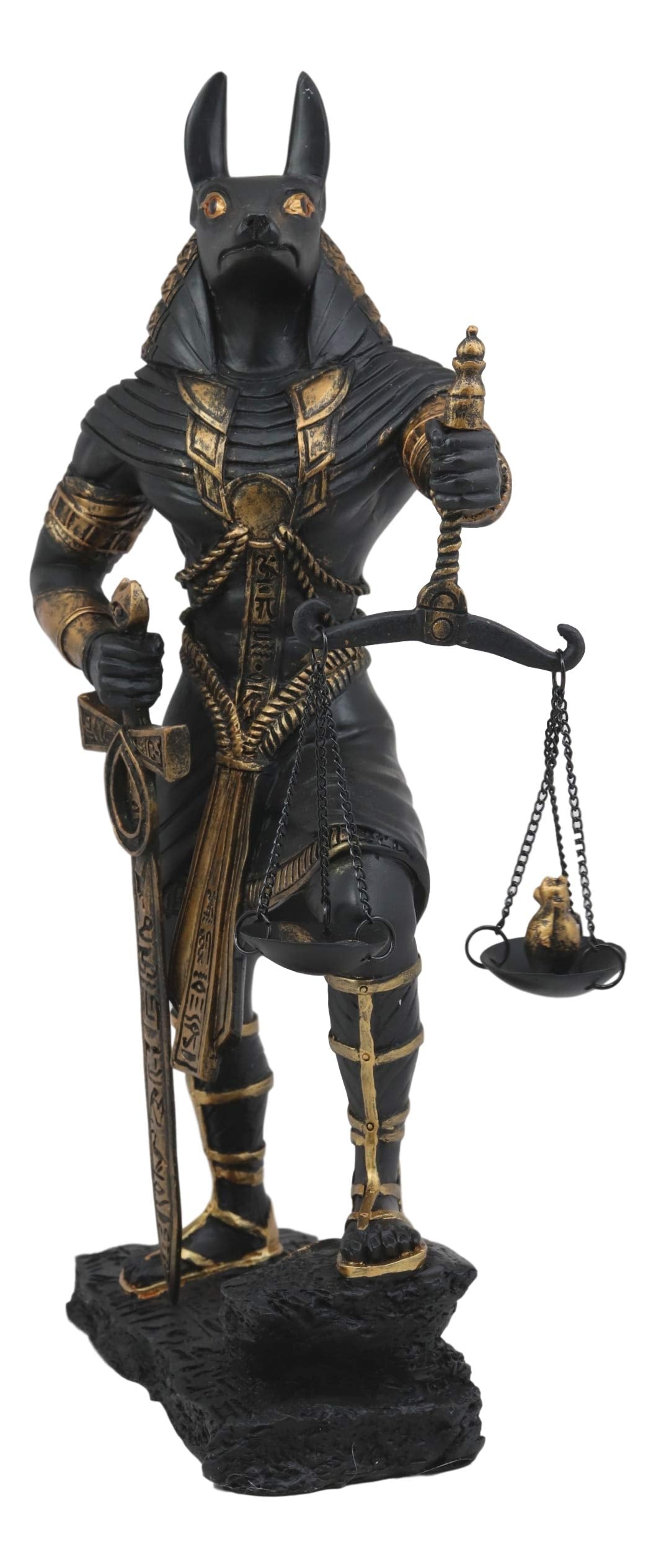 Ebros Ancient Egyptian God Anubis With Scales Of Justice Statue Gods Of The Dead And Afterlife Weighing The Heart Against Ostric