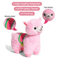 Little Jupiter Pet Plush Set With Purse W/Reversible Sequins & Charm - Stuffed Animal Toy For Kids Ages 4-7 - Stuffed Animal Purse - Stuffed Animals For Girls - (Pink Llama)
