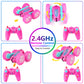 FREE TO FLY Remote Control Car for Girls : Pink RC Car Double Sided 360Flip Stunt Cars with Headlights & WheelLights Rechargeabl