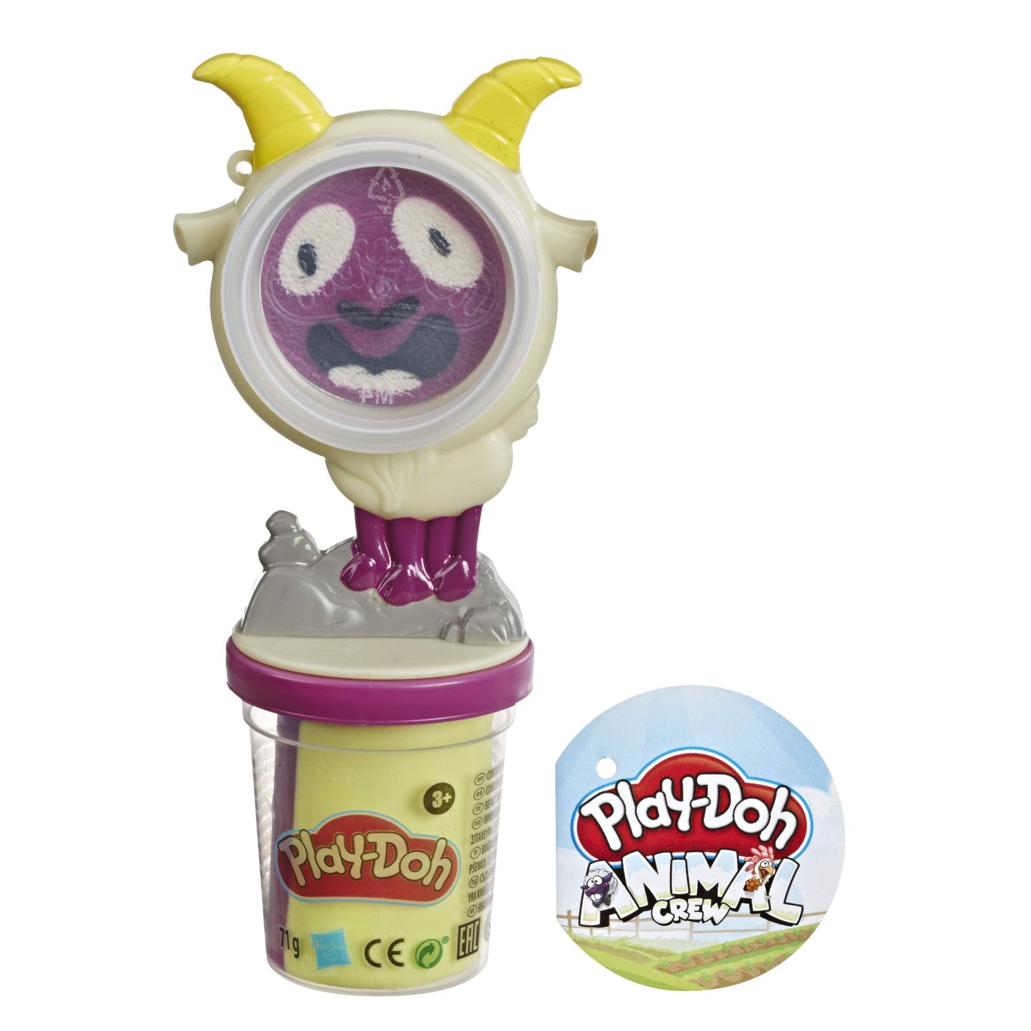 PlayDoh Animal Crew Can Pals Goat ToyNonToxic Compound Shaped Into A Funny Goat Character & Accessories,Multi