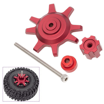 Treehobby Metal 1.9/2.2 Inch Wheel Hub Tire Installation&Removal Tool for 1/10 RC Crawler Car Upgrade Parts (Red)