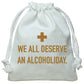 Funcart Unisex We All Deserve An Alcoholiday Hangover Kit/Pouch (White) For Wedding/Party/Bachelor/Bachelorette/Special Occasion
