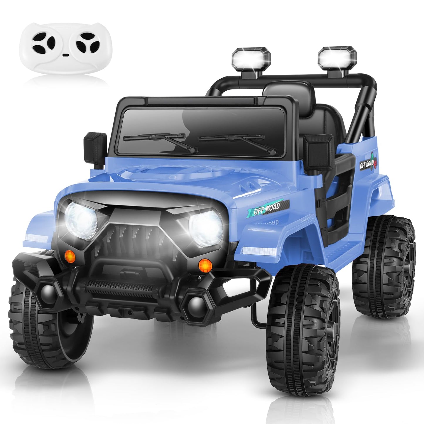 Hikole Ride on Car Truck for Kids with Remote Control, 12V Electric Vehicles Battery Operated Cars with Music & Horn, LED Lights