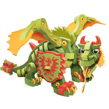 Bloco Toys Combat Dragon | Stem Toy | Fantasy Mythical Creatures | Diy Building Construction Set (155 Pieces)