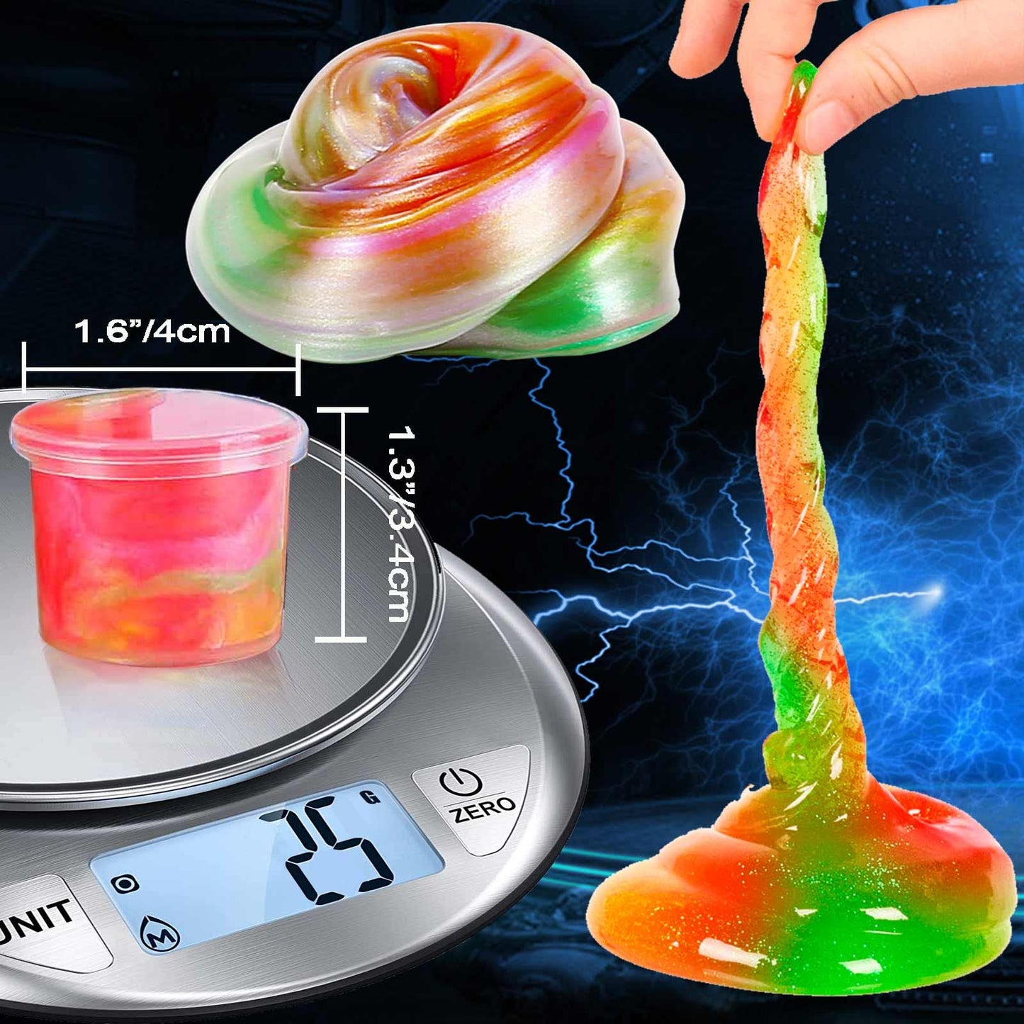 Party Favors Slime 24 Pack, Reusable Galaxy Slime Bulk For Kids Christmas Stocking Stuffers, Goodie Bag Fillers, Classroom Prizes, Sensory And Tactile Stimulation Toy For Girls And Boys
