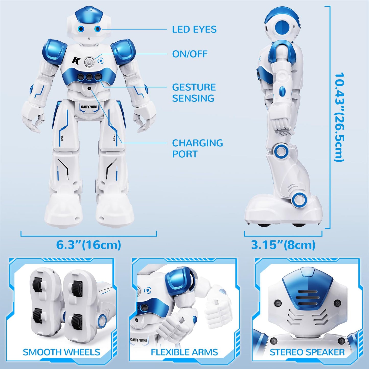 SGILE RC Robot Toys for Kids, Gesture Sensing Programmable Rechargeable Remote Control Robot for Age 3 4 5 6 7 8 12 Year Old Boy