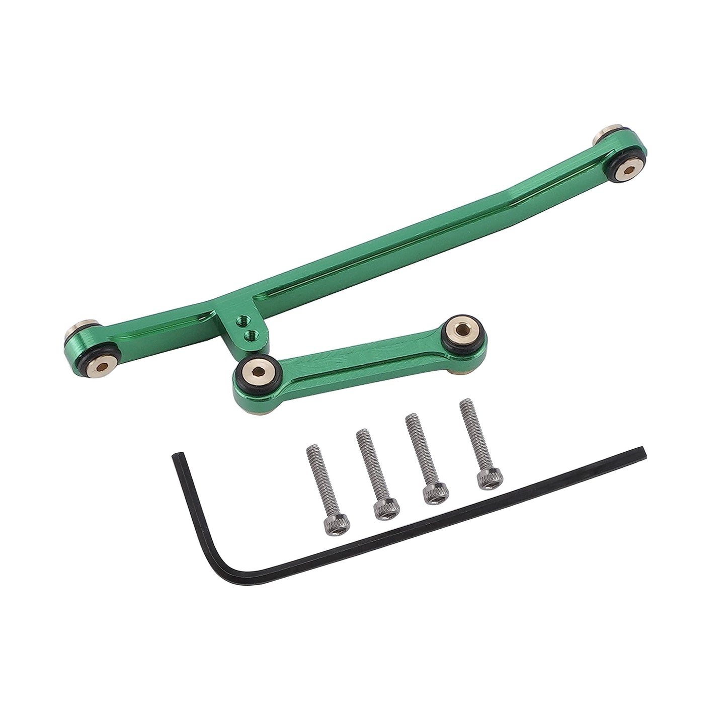 DJX Aluminum Suspension Linkage & Steering Rod Tie Links Set Accessories for AXIAL SCX24 AXI90081 1/24 RC Crawler Car (Green)