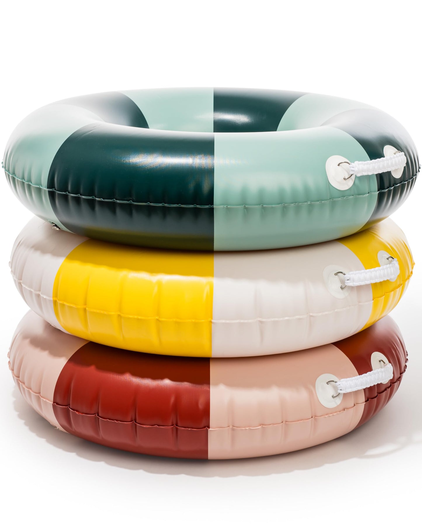 Business & Pleasure Co. Classic Pool Float - Vintage Inflatable Pool Ring For Adults - Riviera Pink - L/Xl