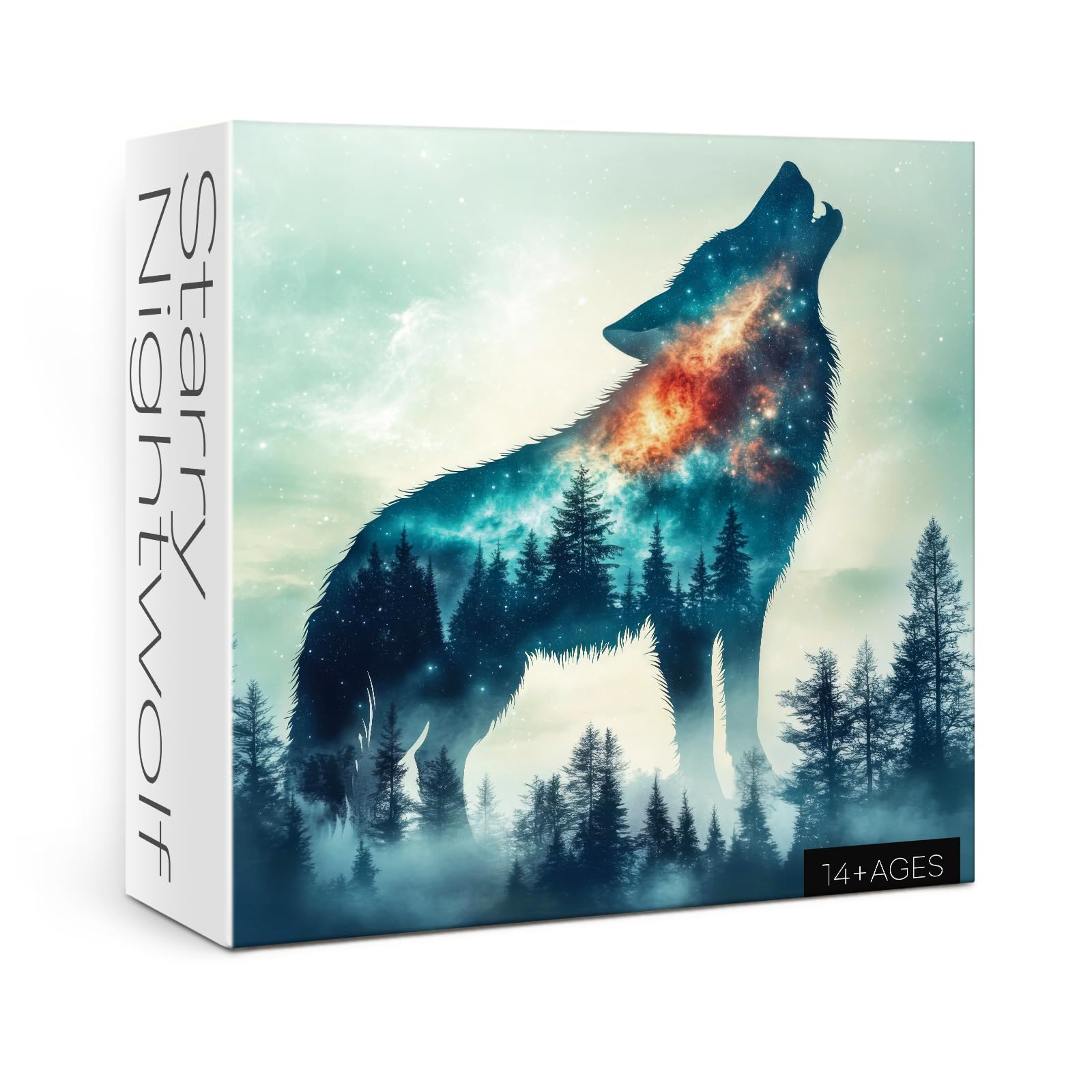 Fantasy Wolf Forest Puzzles for Adults 1000 Pieces, Mystery Wildlife Nature Jigsaw Puzzles, Animal Landscape Art Puzzles