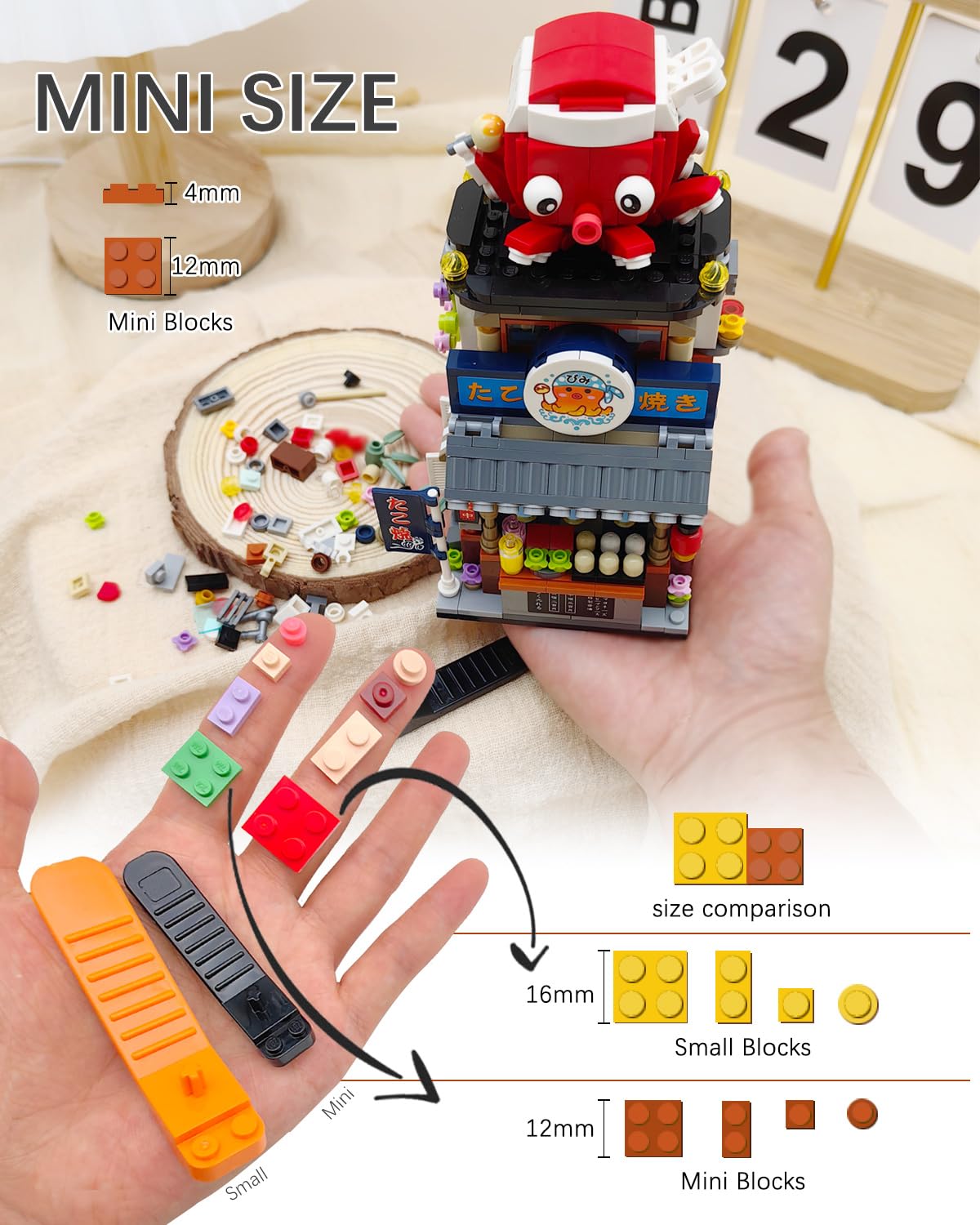 LUOGFYNI Japanese Street View Izakaya Shop Building Blocks Set  Theme Store Simulation Architecture Creative Model  Mini Bricks Construction Building Toy for mature-themeds (1232)