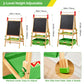 Funlio Anti-Warping Kids Art Easel, 3 Height Adjustable For Kids Aged 2-8, All-In-One Toddler Easel With Paper Roll & Erasable Frame, Standing Easel With Magnetic Chalkboard/Whiteboard (Green)