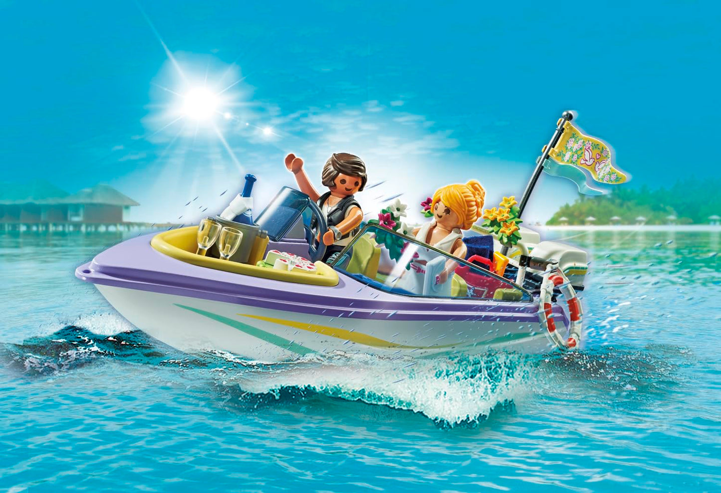 Playmobil Honeymoon Speedboat Trip Model 71366 - Multicoloured Plastic Toy