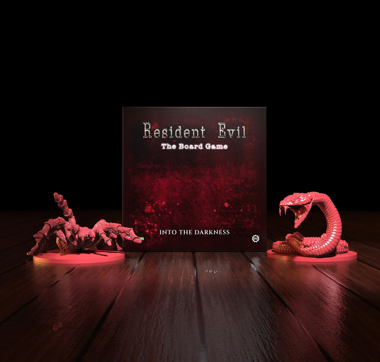 Steamforged Games Resident Evil Into The Darkness Board Game - Compact Size with Monster Miniatures on 80mm Base, Model 229987