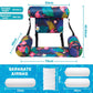 WERNNSAI Inflatable Pool Chair Float for mature-themed - 2 Pack Fabric Pool Float Hck Adjustable Floating Pool Lounge Chairs for Swimming Pool Beach Lake (Flamingos & Green Plants)