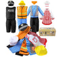 Jeowoqao Boys Dress Up Costumes Set, Kids Role Play Set 11pcs Dress Up Trunk Pirate, Chef, Construction Worker, Policeman Costu