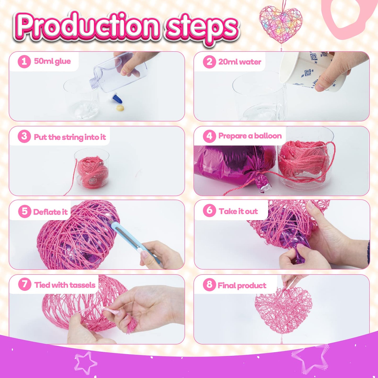 ESOXOFFORE 3D String Art Kit for Kids,Christmas Birthday Gifts for 8 9 10 11 12 Year Old Girls Boys,Arts and Crafts for Girls Ag