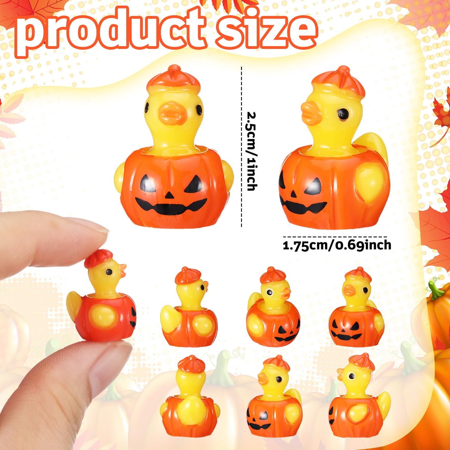 VioraWhite 50 Pcs Themed Ducks Mini Resin Ducks Figures Tiny Resin Figures Party Favors Party Decorations for Crafts Making DIY