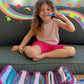 NUMI'SMILE Mermaid Pencil Case Art Set with Fruit Scented Markers, Purple, Model NSMPC-9278, Perfect for Girls Ages 3-10