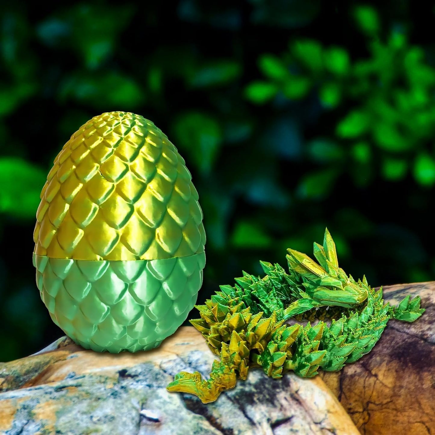 3D Printed Dragon Fidget Toys Dragon Egg 12Inch Flexible Dragon Toy 3D Printed Dragon Egg With Articulated Dragon Inside Fidget