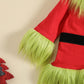 Toddler Kids Christmas Outfit Infant Baby Boy Girl Green Monster Costume Santa Elf Matching Cosplay Clothes Pant Set (Green&Red,