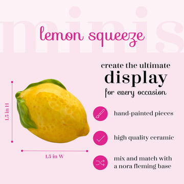Nora Fleming Hand-Painted Mini: Lemon Squeeze (Lemon) A203