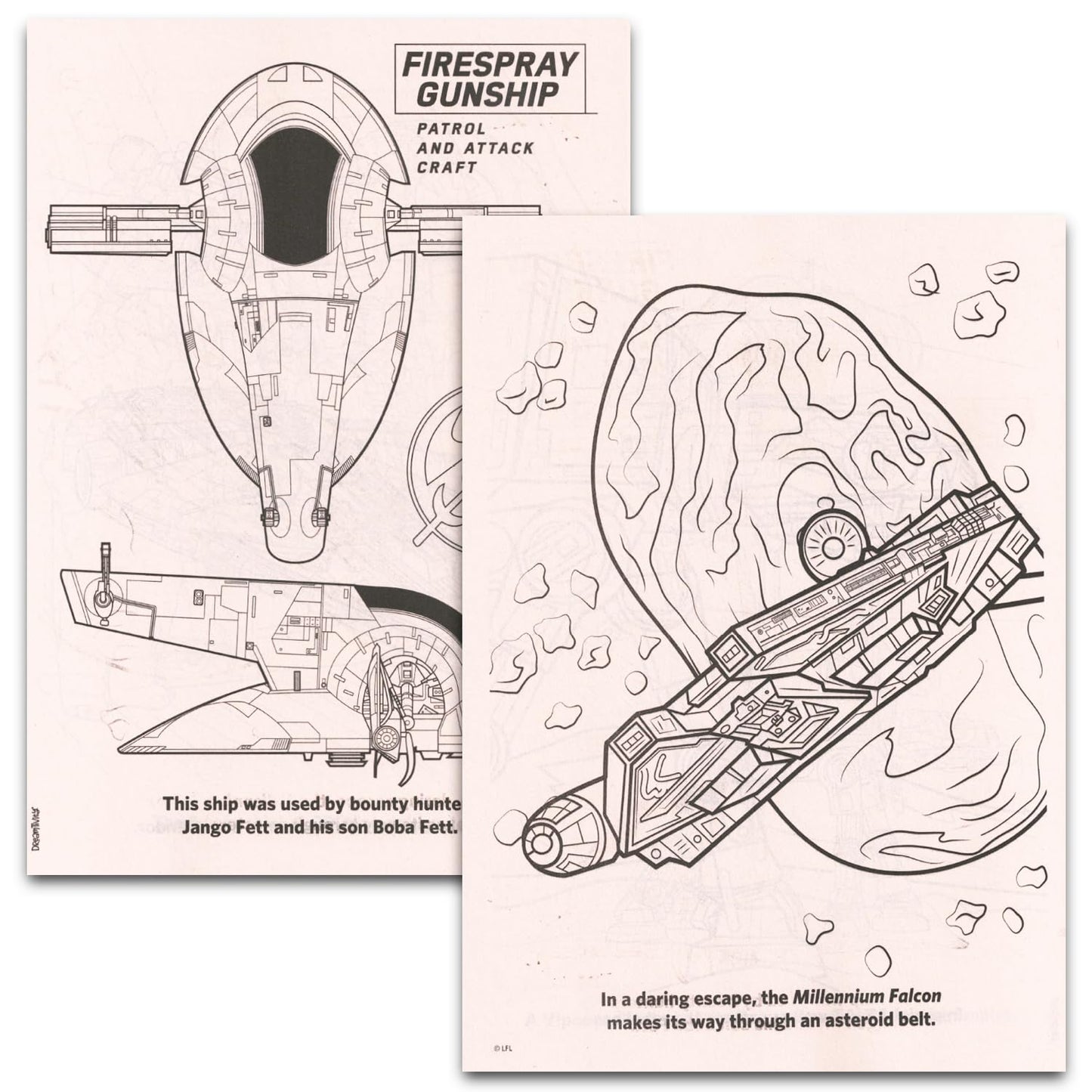 Star Wars Coloring Books for Kids - Bundle with 2 Droids Coloring Book Feat. C3PO, R2D2, BB8 Plus Stickers