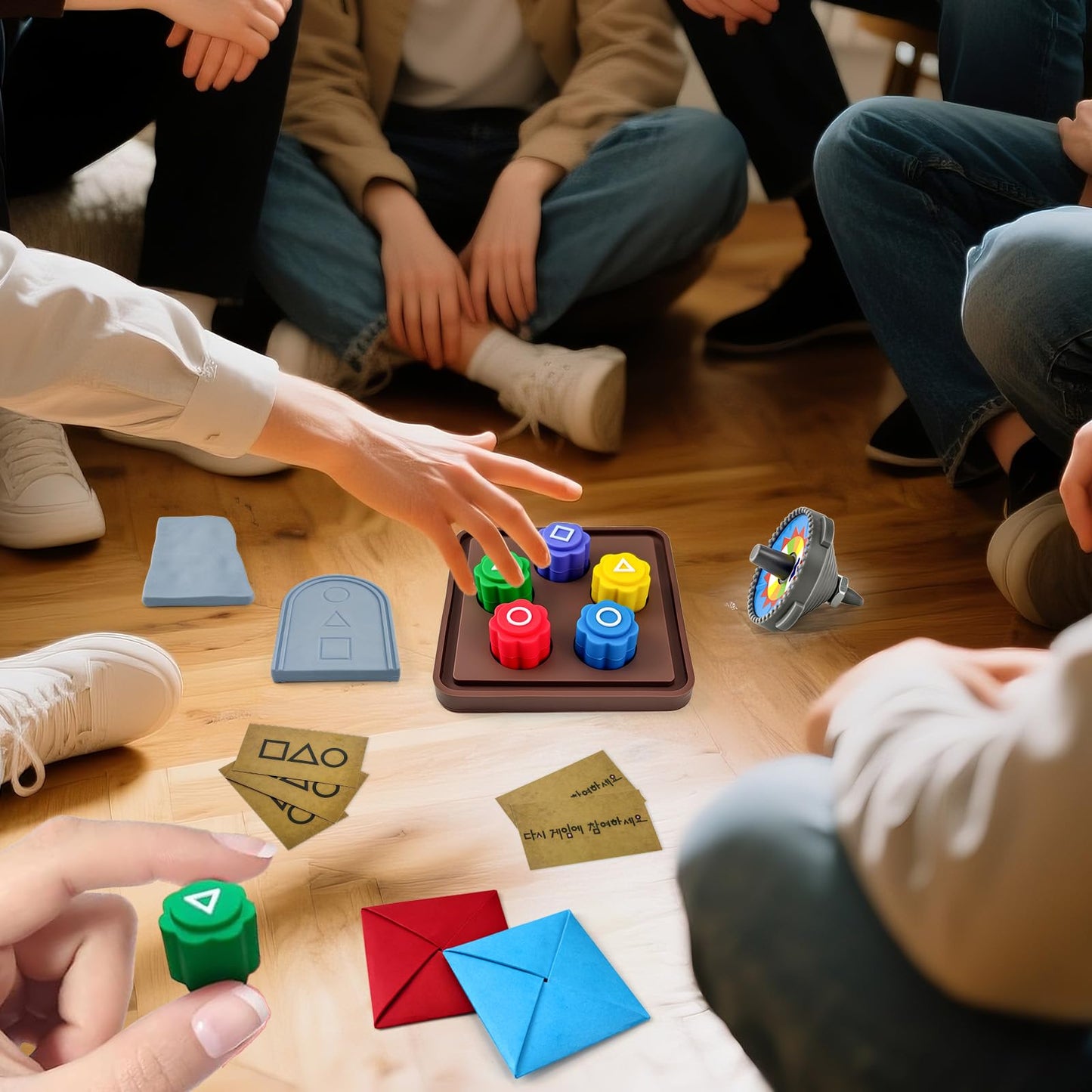 oyeftp Gonggi Korean Game, Korean Folk Game Set (Korean Traditional Play Games)- Jebi chagi, Gong-gi, Biseokchigi, Paeng-y, DDAK