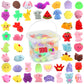 180 Pack Squishy Toys, Kawaii Squishies Party Favors For Kids 4-8 8-12 Mochi Squishy Animals Treasure Box Toys Classroom Prizes