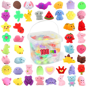180 Pack Squishy Toys, Kawaii Squishies Party Favors For Kids 4-8 8-12 Mochi Squishy Animals Treasure Box Toys Classroom Prizes