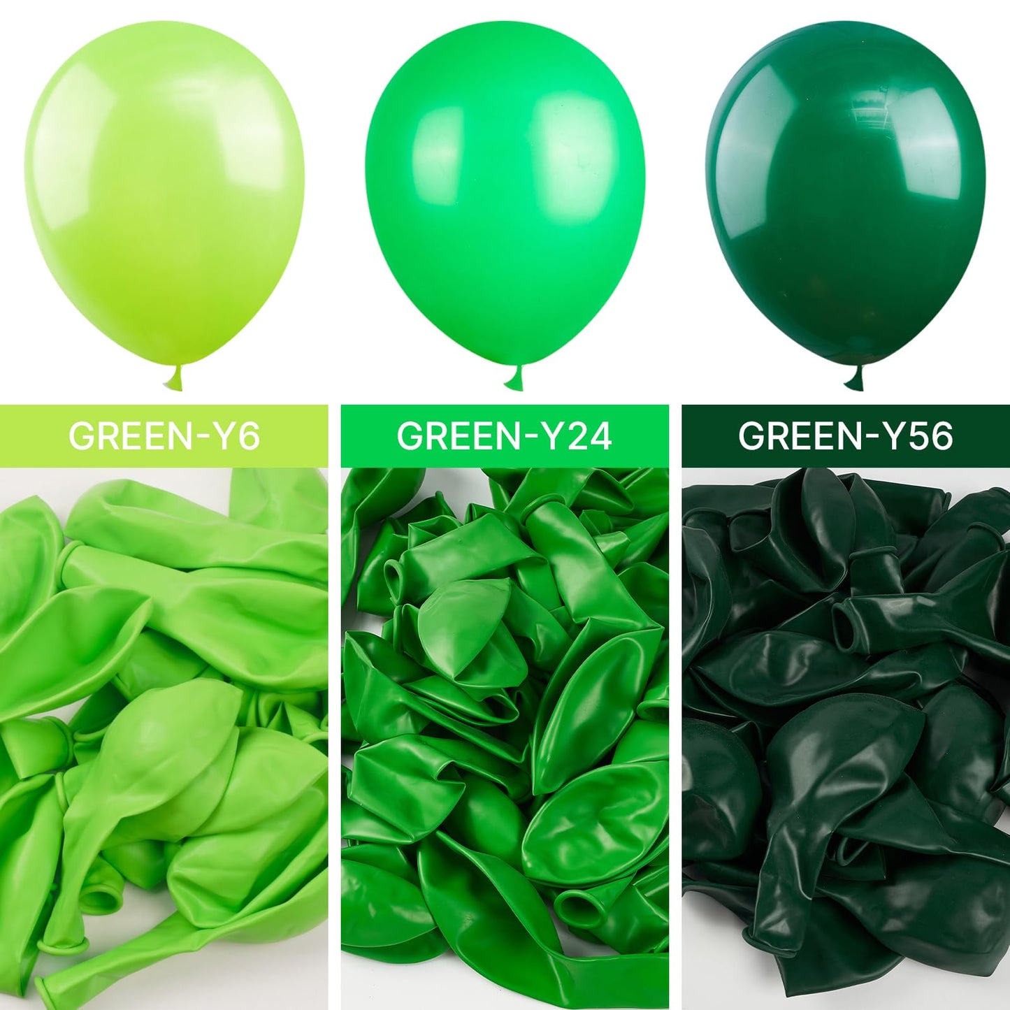 Partywoo Lime Green Balloons, 127 Pcs Lime Balloons Different Sizes Pack Of 36 Inch 18 Inch 12 Inch 10 Inch 5 Inch Yellowish Green Balloons For Balloon Garland Or Arch As Party Decorations, Green-Y6