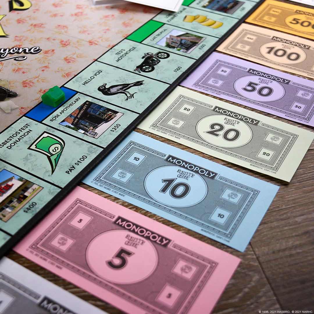 USAOPOLY Monopoly Schitt's Creek Game with Collectible Tokens, One Size, Multi-colored, Model MN146-748-002100-06