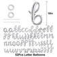 TONIFUL 52 Pcs Silver Cursive Letter Balloons, 16 Inch Foil Alphabet for Birthday, Graduation, Anniversary Party Decor