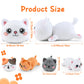 KMUYSL Cat Plush Toy - Mommy Cat with 4 Baby Kittens - Orange - Ideal Gift for Kids Ages 3-8+ - Model Cat-Plush-0505