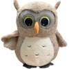 Ryttir 15.7 Inch Chubby Gray Owl Stuffed Animal  Adventure Stuffed Owl Plush Toy  Brave Boy's and Girl's Room Decor  Funny Owls Gift for Kids and Women