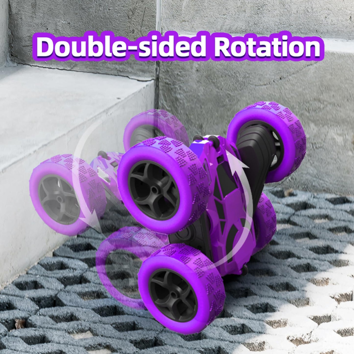 Hamdol Remote Control Car, Rc Cars Stunt RC Car Toys, Toy Car Double-Sided 360 Rotating 4WD Rc Drift Truck for Boys Girls Birthd