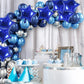 TONIFUL 30Pcs 18 Inch Navy Blue Star Shape Foil Balloons Big Dark Blue Stars Helium Mylar Ballons for Birthday Wedding Baby Show