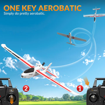 Volantexrc Rc Glider Plane Ranger600 Stunt 4 Ch Remote Control Airplane Rtf With 6-Axis Gyro & 3 Modes Easy To Fly, 2.4Ghz Radio
