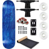 Moose Complete Skateboard Stain Blue 8.5 with Black Trucks and White Wheels