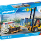 Playmobil Forklift Truck with Cargo, 22x9x20 cm, Plastic, Multicolor, Model 71528