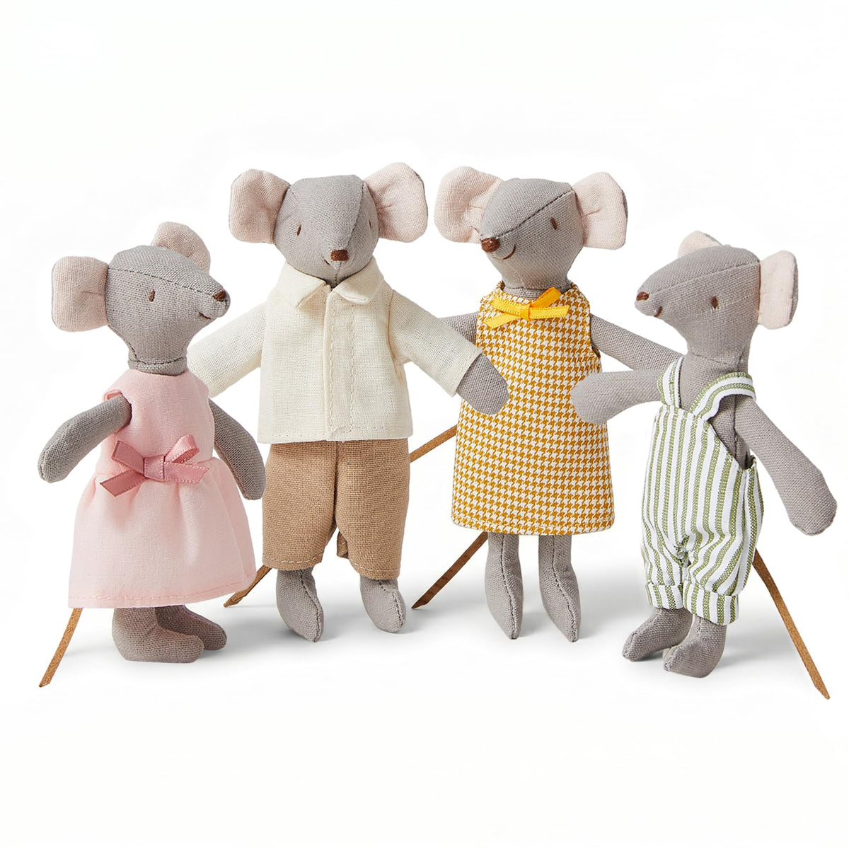 Giant bean Mouse Toys for Kids, 4 PCS Hand Made Mouse Doll Set