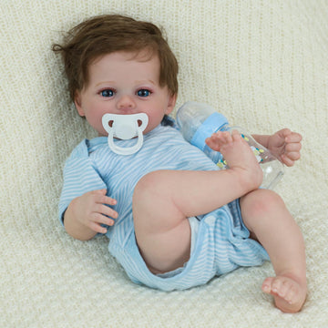 Scom Realistic Reborn Baby Dolls Meadow - 18 Inch Lifelike Baby Boy That Look Real Silicone Newborn With Soft Weighted Body, Adv