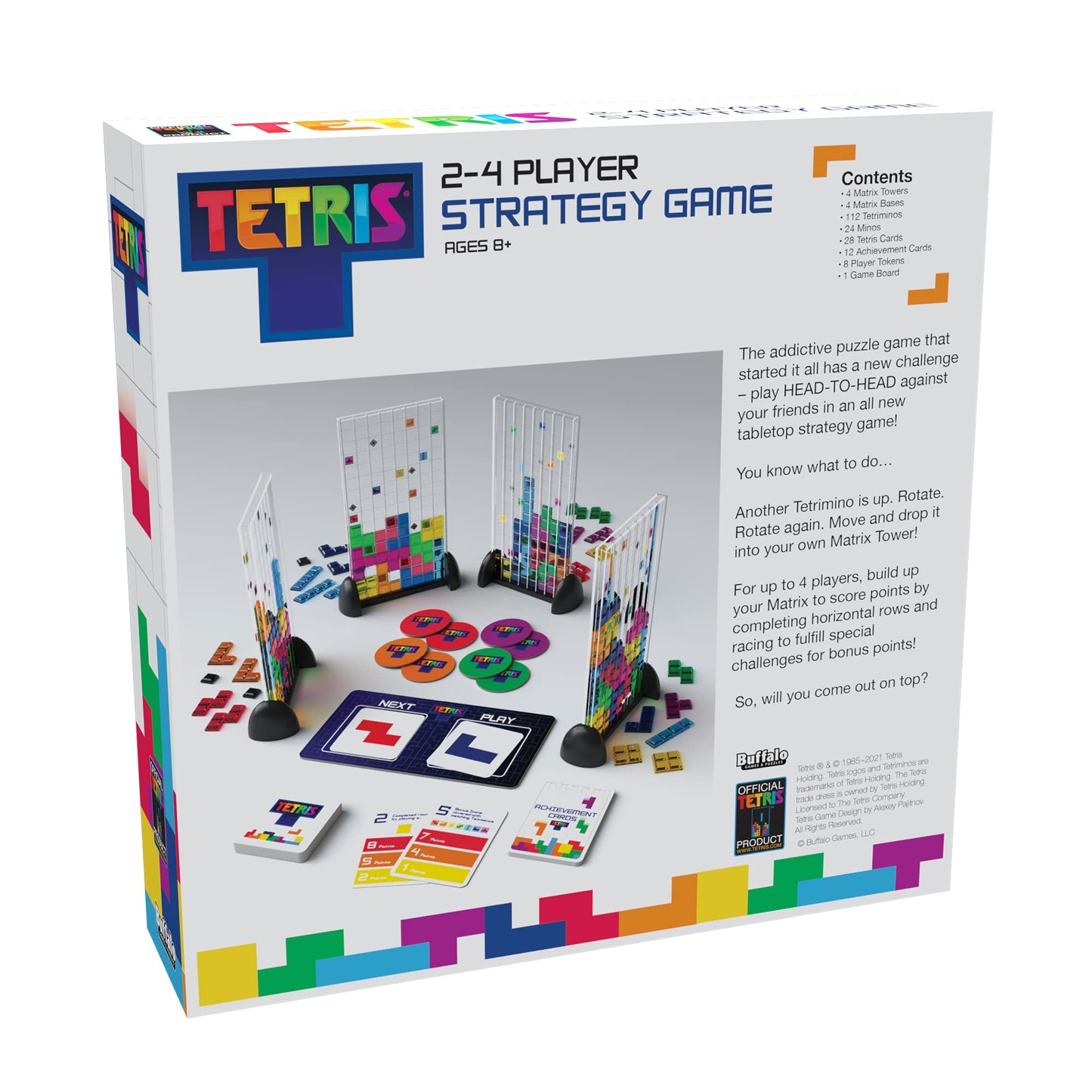 Buffalo Games Tetris Puzzle - Multicolor, 10"x2.56"x10", Plastic, Model 271